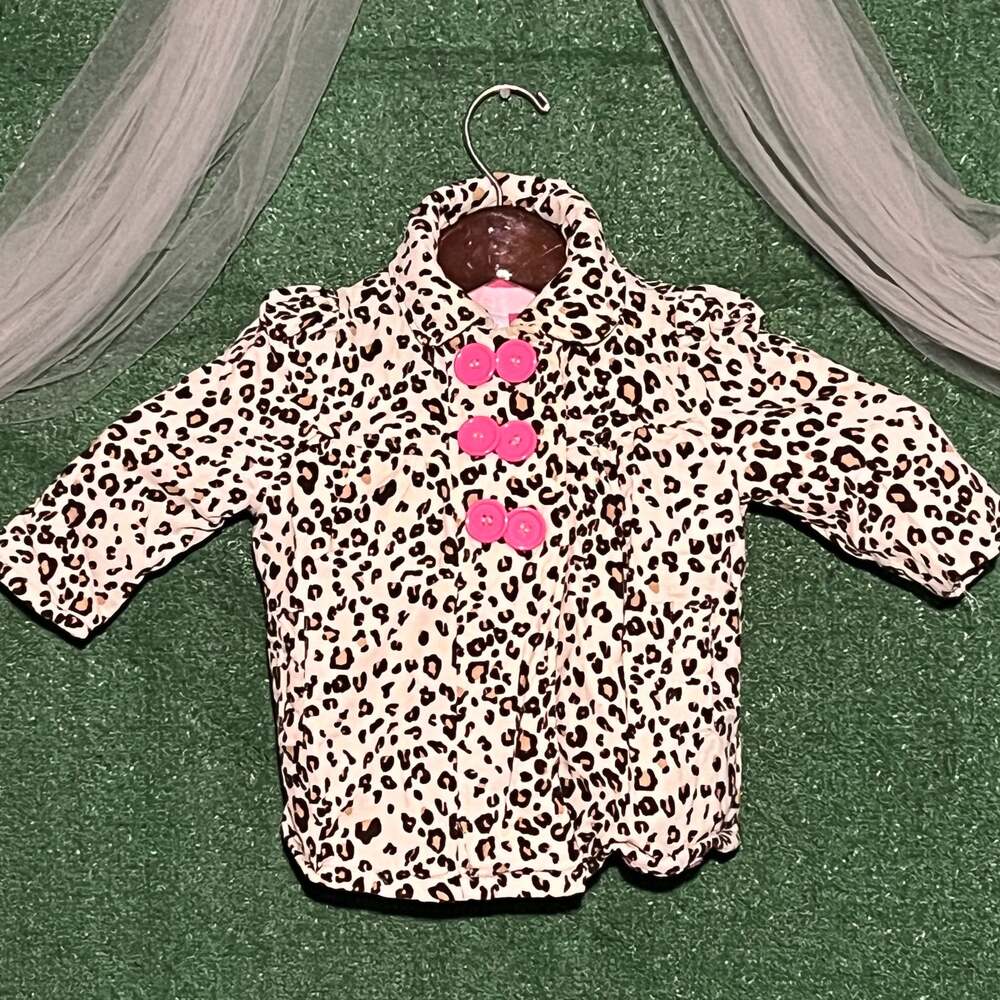 Kids Headquarters Baby Girls Leopard Print Puffer Vest ;  Size 12M